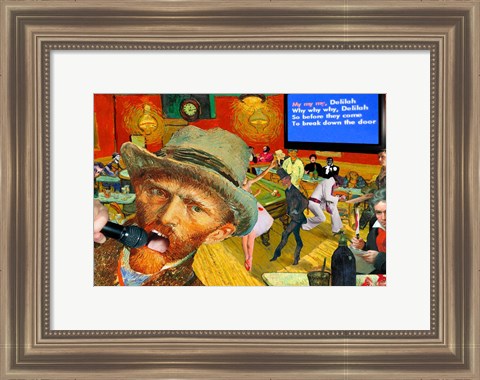 Framed Karaoke Night in Arles Print