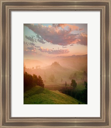 Framed Villa, Toscana Print