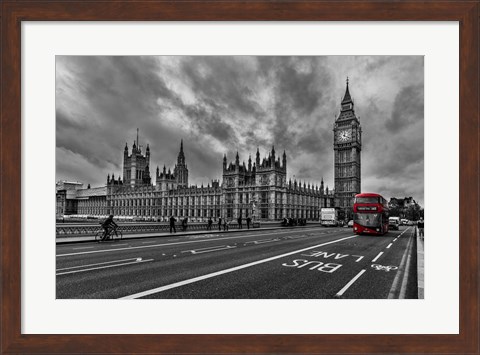 Framed Double Decker, London Print