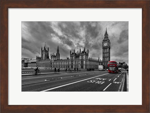 Framed Double Decker, London Print