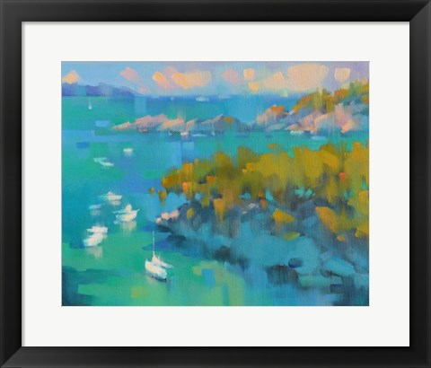 Framed Cala Fornels II Print