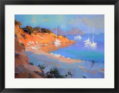 Framed Evening Boats Print