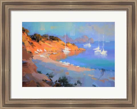 Framed Evening Boats Print