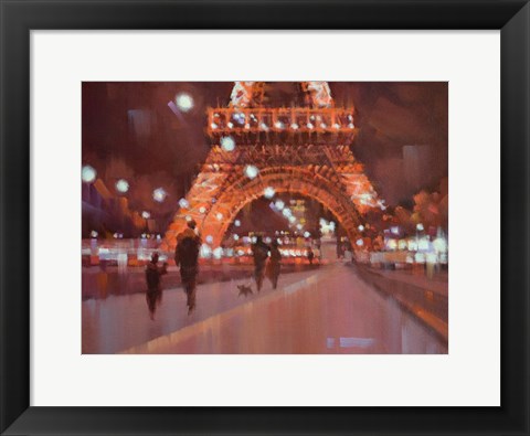 Framed Paris at Night Print