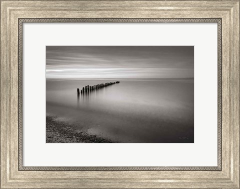 Framed Lake Superior Old Pier V Print