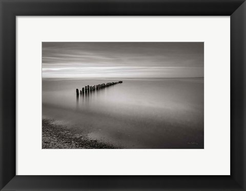 Framed Lake Superior Old Pier V Print