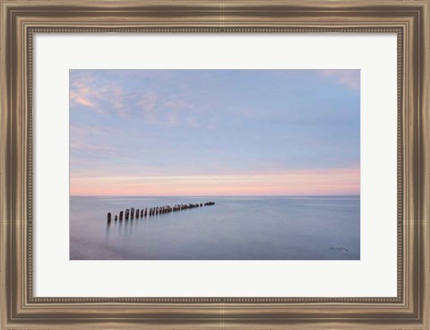 Framed Lake Superior Old Pier II Print