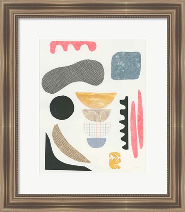 Framed Mixed Shapes I Print