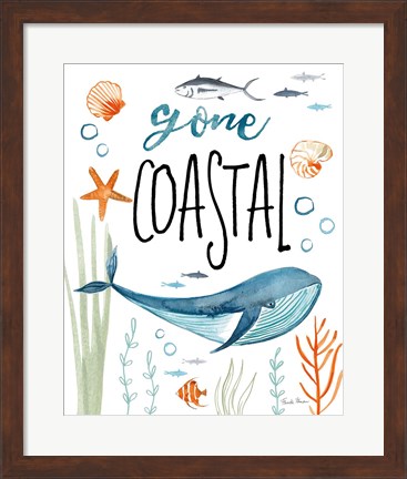 Framed Whale Tale I Gone Coastal Print