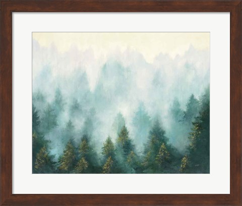 Framed Misty Forest Print