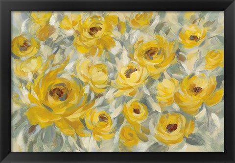 Framed Yellow Roses Print