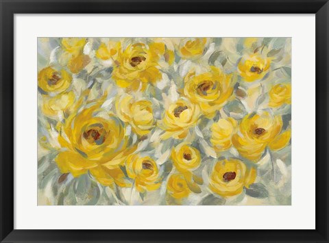 Framed Yellow Roses Print