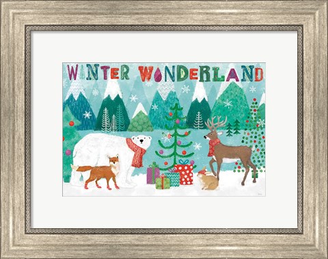 Framed Festive Forest I Print