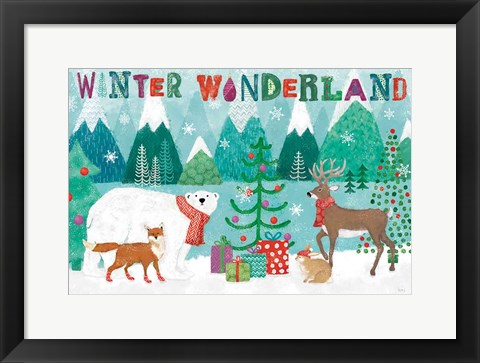 Framed Festive Forest I Print