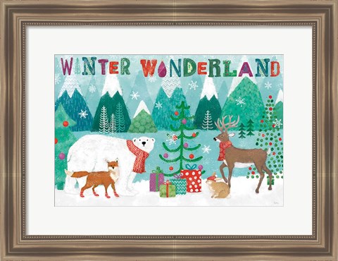 Framed Festive Forest I Print