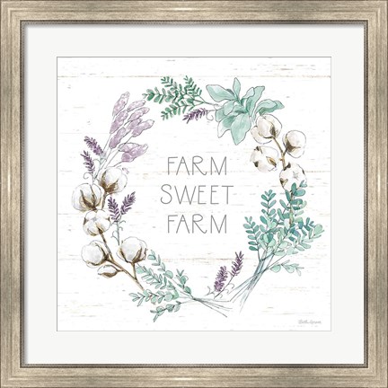 Framed Farmhouse Cotton VIII Print