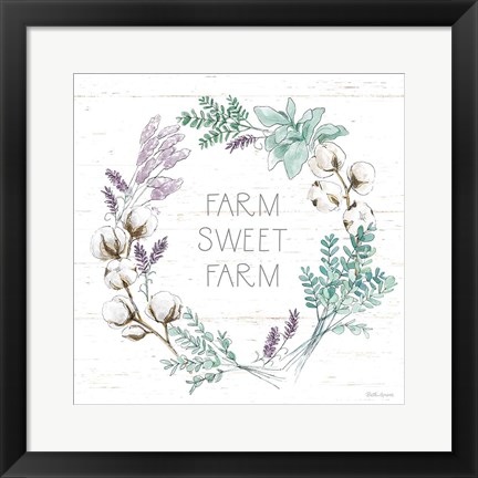 Framed Farmhouse Cotton VIII Print