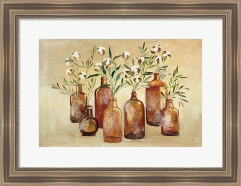 Framed Cotton Still Life I Print