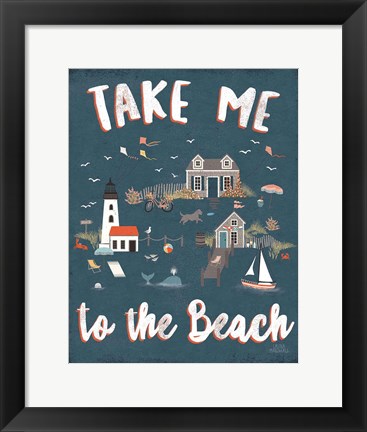 Framed Seaside Village VI Print