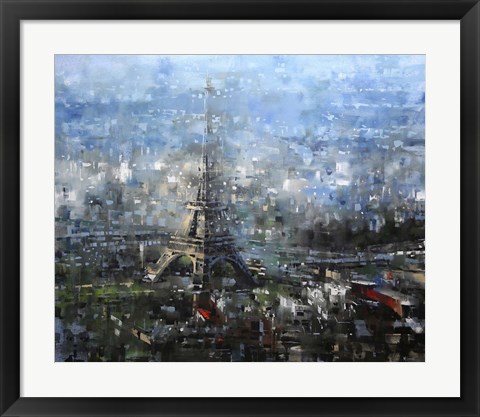 Framed Blue Paris Print