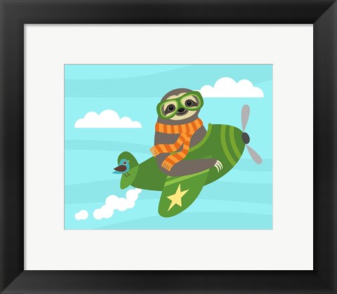 Framed Airborne Sloth Print