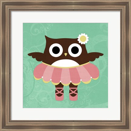 Framed Ballerina Owl Print