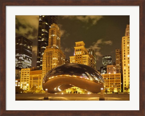 Framed Bean at Night Print