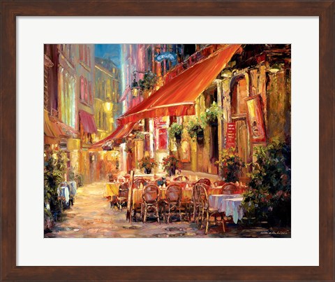 Framed Cafe in Light Print