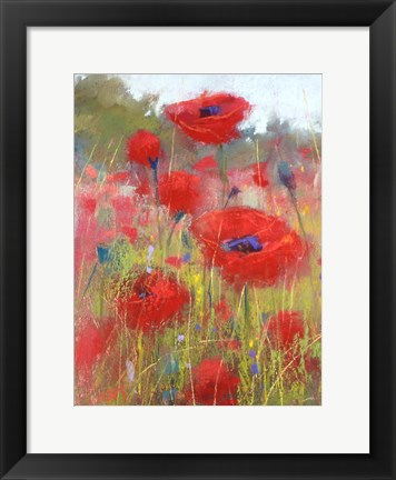 Framed In the Poppy Field Print