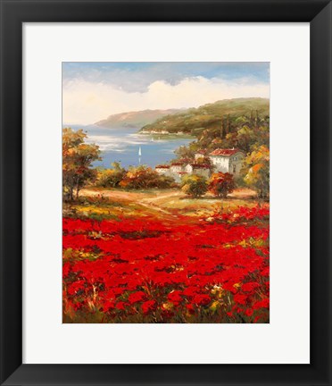 Framed Poppy Harbor Print