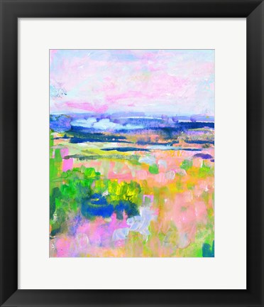 Framed Colourful Land II Print