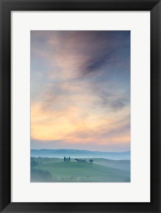 Framed Capella di Vitaleta at Dawn - Tuscany II Print