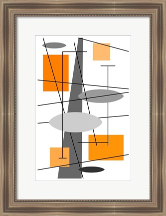 Framed Rauth in Orange Print