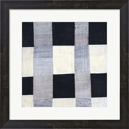 Framed Gray Plaid 2 Print