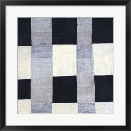 Framed Gray Plaid 2 Print