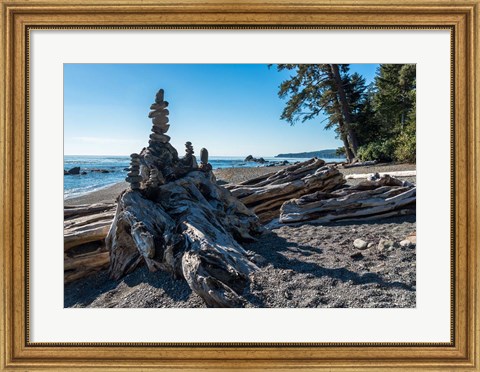 Framed Sombrio Inukshuk Print