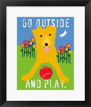 Framed Go Outside and Play Print