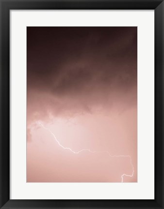 Framed Lightning Pink Print