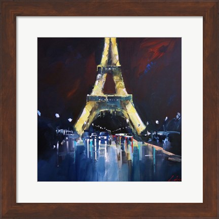 Framed Eiffel Rain Print