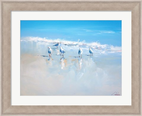 Framed Sorrento Gulls Print