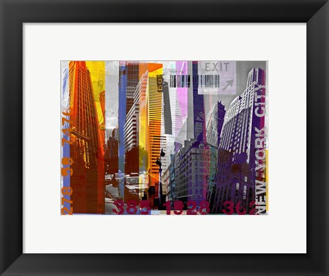 Framed New York Sky Urban Print