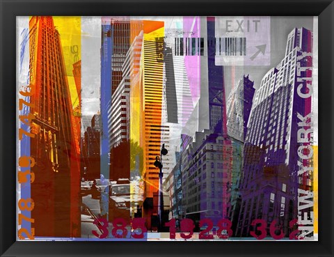 Framed New York Sky Urban Print