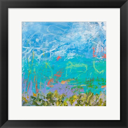 Framed Cerulean Escapes I Print