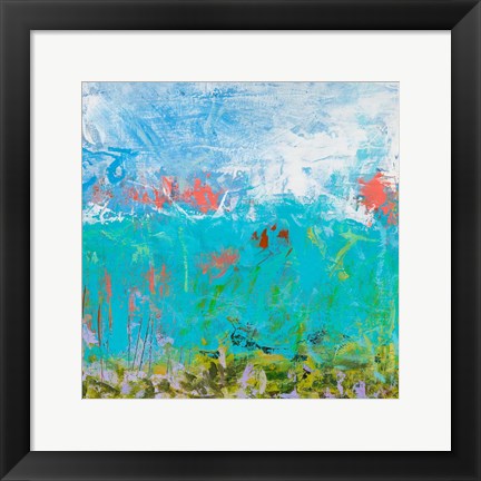 Framed Cerulean Escapes II Print