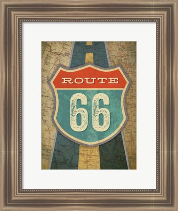 Framed Route 66 Print