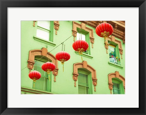 Framed Lanterns In The Wind Print