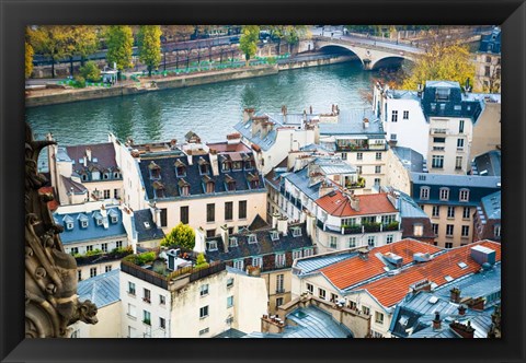 Framed Paris Rooftops Print