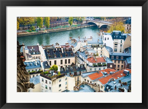 Framed Paris Rooftops Print