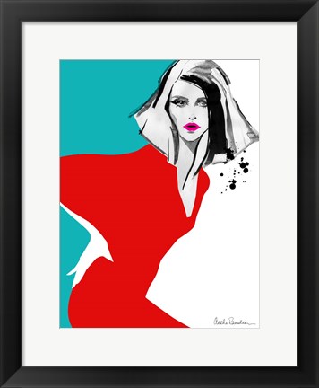 Framed Red Dress Print