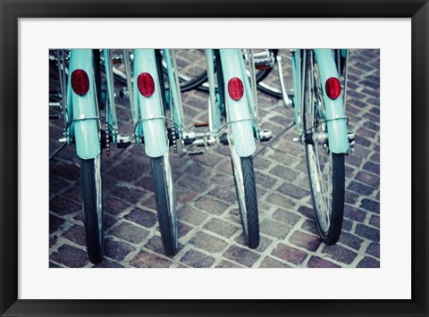 Framed Bicycle Line Up 1 Print